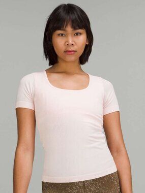 Lululemon Ebb to Street Short Sleeve Shirt - Size 2 - Strawberry Milkshake